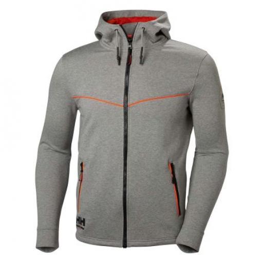 Mikina s kapucí Unisex, SC: L, Šedá, Polartec Zip Helly Hansen, řada: Chelsea Evolution No