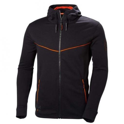 Mikina s kapucí Unisex, SC: M, Černá, Polartec Zip Helly Hansen, řada: Chelsea Evolution No