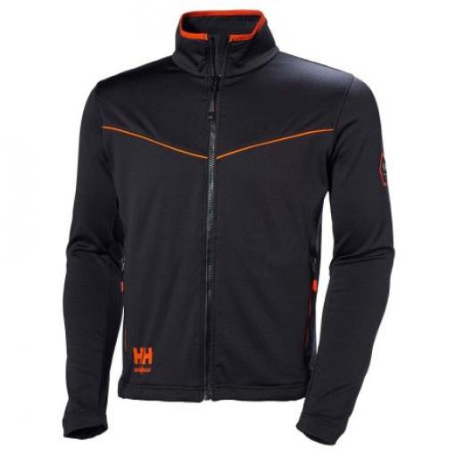 Helly Hansen Bunda střední vrstvy pánská, SC: L, Černá Odolné proti větru, Vodotěsný, řada: Chelsea Evolution No