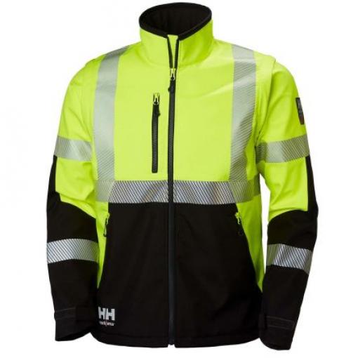 Helly Hansen ICU Zelená, Černá, Bílá, Žlutá Unisex Softshellová bunda s vysokou viditelností M