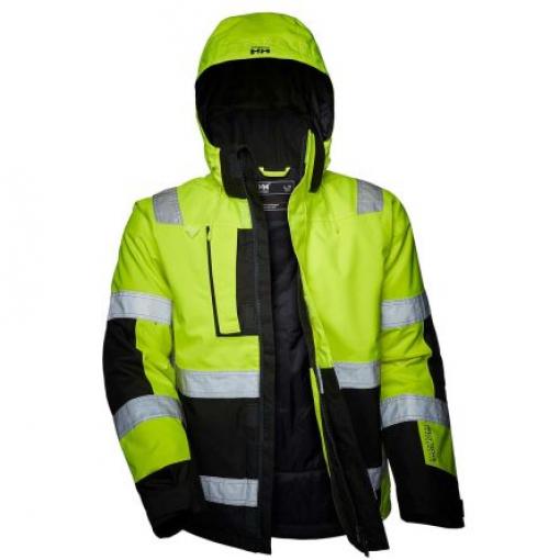 Helly Hansen Alna Černá, Žlutá, Bílá, Zelená Ženy Zimní bunda s vysokou viditelností L