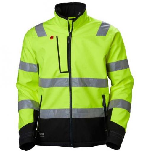 Helly Hansen Alna Žlutá Unisex Softshellová bunda s vysokou viditelností XL