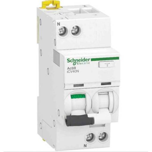 Schneider Electric Jistič zbytkového proudu s ochranou proti přepětí, rozsah: A9 1pólový 6 A vypínací citlivost 30 mA,