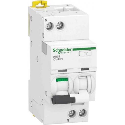 Schneider Electric Jistič zbytkového proudu s ochranou proti přepětí, rozsah: A9 1pólový 16 A vypínací citlivost 30 mA,