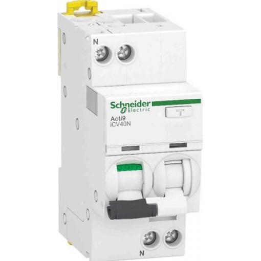 Schneider Electric Jistič zbytkového proudu s ochranou proti přepětí, rozsah: A9 1pólový 16 A vypínací citlivost 300 mA,