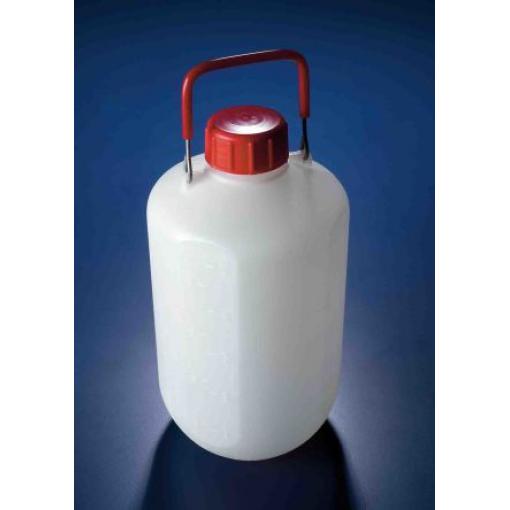 RS PRO Laboratorní láhev, kapacita: 10L, průměr: 205 mm, Vysokohustotní polyetylén, typ hrdla: Široký krk, typ láhve:
