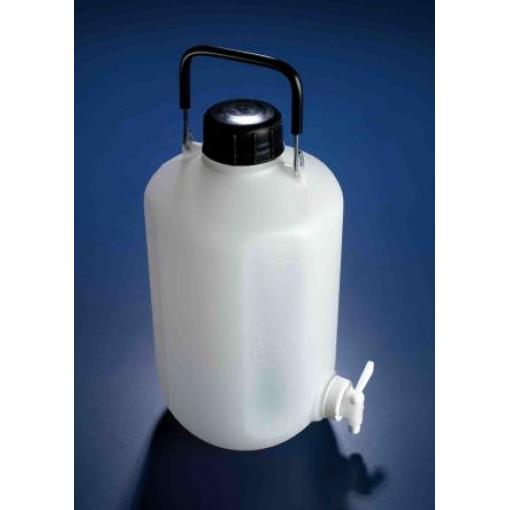 RS PRO Laboratorní láhev, kapacita: 5L, průměr: 175 mm, Vysokohustotní polyetylén, typ hrdla: Široký krk, typ láhve: