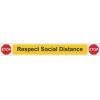 Povinná značka, Vinyl, text Respect Social Distance Angličtina Ano, 800 x 100mm