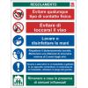 Značka pro zajištění rozestupu, PVC, text Regolamento Italština Ne, 400 x 300mm
