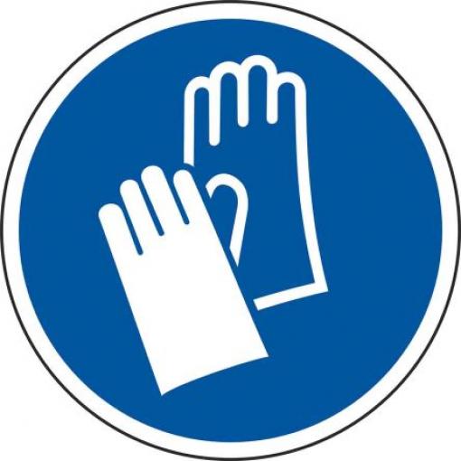 RS PRO Podlahová grafika, Vinyl, Modrá, Bílá Gloves Samolepicí