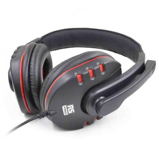 Sluchátka nad uchem RS PRO, Černá, Červená Náhlavní souprava PC 3,5 mm