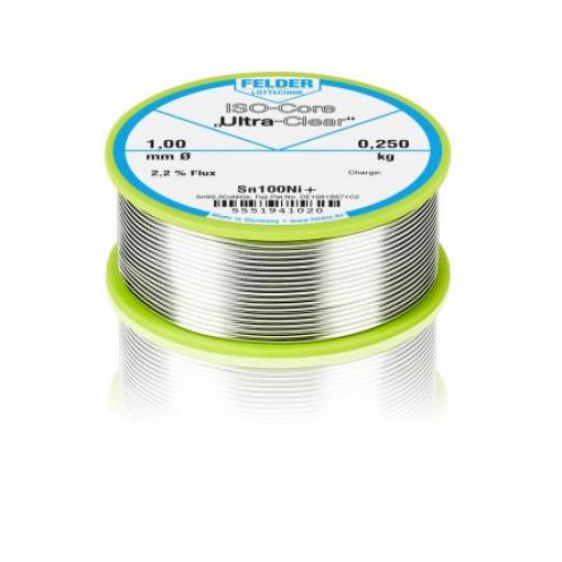 Bezolovnatá pájka Vodič, průměr drátu: 1 mm bod tání 227 °C 0 % olova 0.7 % mědi 99.3 % cínu 250 g Felder Lottechnik
