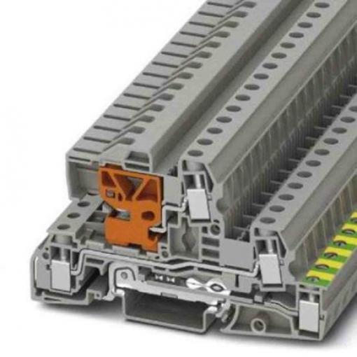 Phoenix Contact Svorkovnice pro montáž na lištu DIN 3076043, řada: UTI 6-PE/L/LT, 400 V Šedá 0.2 to 10 mm² 3 Šroubová
