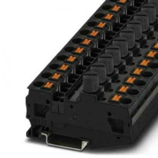 Phoenix Contact Svorkovnice na lištu DIN s pojistkou 3025042, řada: PT, 1000 V Černá 0.5 to 10 mm² 1 Zásuvný Jištěný