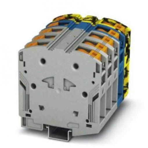 Phoenix Contact Svorkovnice na lištu DIN bez pojistky 3260056, řada: PTPOWER 50, 1000, 1500 V ac, V dc Žlutá, Šedá,
