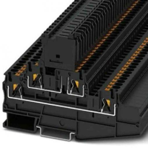 Phoenix Contact Svorkovnice na lištu DIN s pojistkou 3002612, řada: PT, 250 V Černá 0.2 to 6 mm² 3 Zásuvný Jištěný