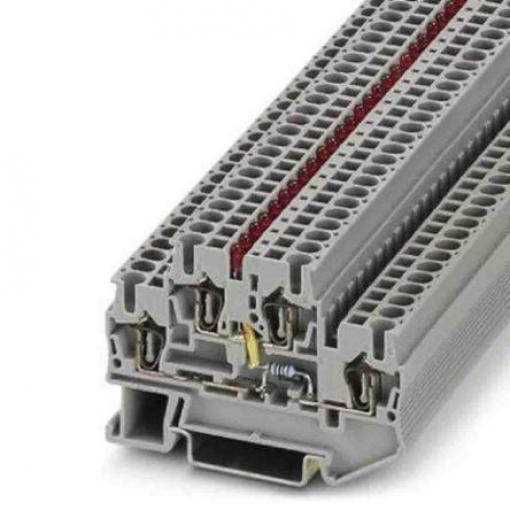 Svorkovnice s komponenty, řada: STTB, 22A, 500 V Šedá, Pružinová svorka