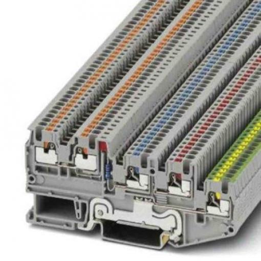 Phoenix Contact Svorkovnice pro montáž na lištu DIN 3244467, řada: PTIO, 24 V Šedá 1.5 mm² 4 Zásuvný