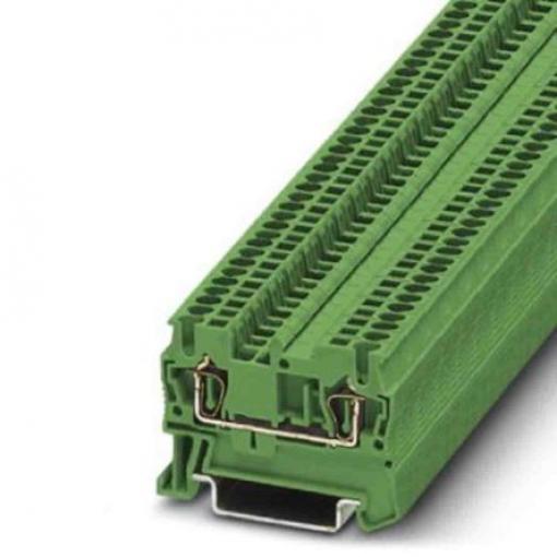 Průchodková svorkovnice, řada: ST 1,5, 17.5A, 500 V Zelená, Pružinová svorka