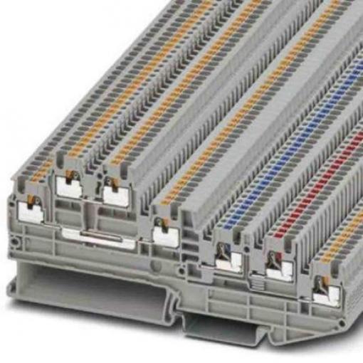 Phoenix Contact Svorkovnice na lištu DIN bez pojistky 3244470, 250 V Šedá 0.14 to 1.5 mm² 5 Zásuvný