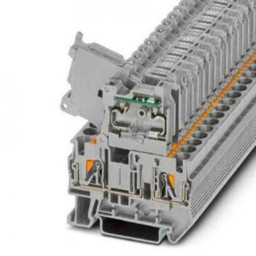 Phoenix Contact Svorkovnice na lištu DIN s pojistkou 1058860, řada: PT, 24 V Šedá 0.2 to 6 mm² 1 Zásuvný Jištěný