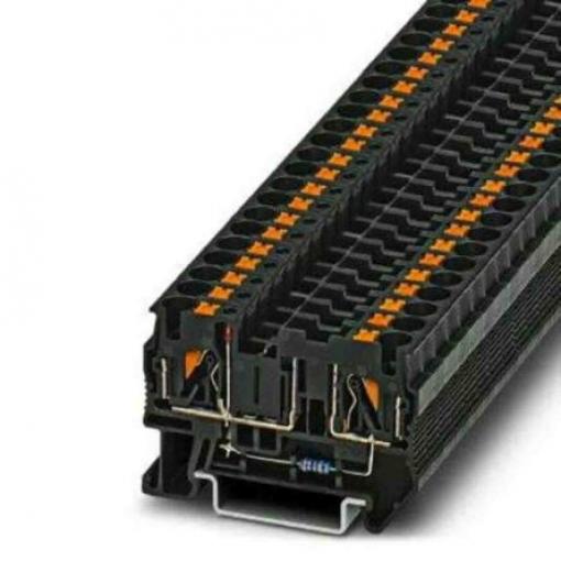 Phoenix Contact Svorkovnice na lištu DIN s pojistkou 1058965, řada: PT, 70 V Černá 1 Jištěný