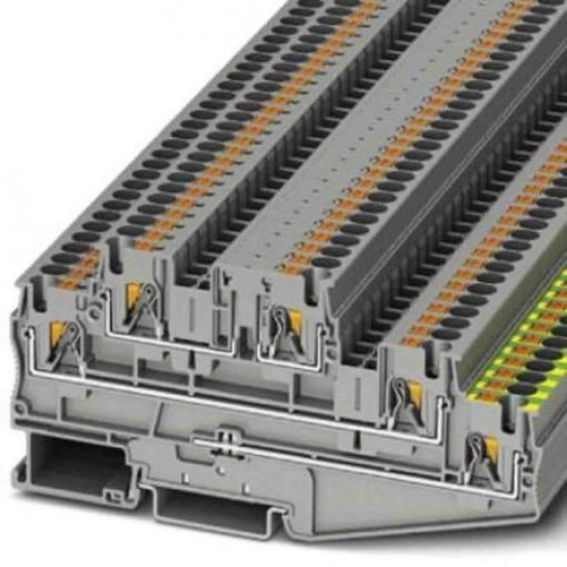 Phoenix Contact Svorkovnice pro montáž na lištu DIN 3002613, řada: PT, 500 V Šedá 6 mm² 3 Zásuvný ATEX, IECEx