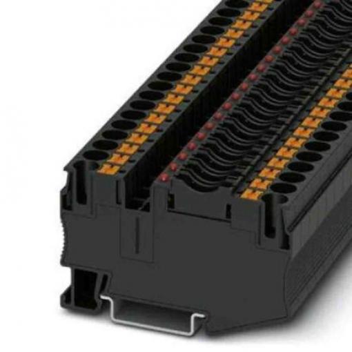 Phoenix Contact Svorkovnice na lištu DIN s pojistkou 3212175, řada: PT, 48 V Černá 0.5 to 10 mm² 1 Zásuvný Jištěný