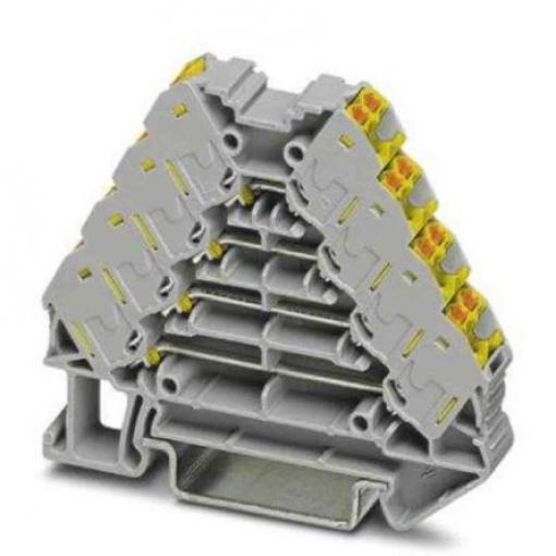 Phoenix Contact Svorkovnice na lištu DIN bez pojistky 3270123, řada: PTRV, 250 V Šedá 0.14 to 2.5 mm² 4 Zásuvný