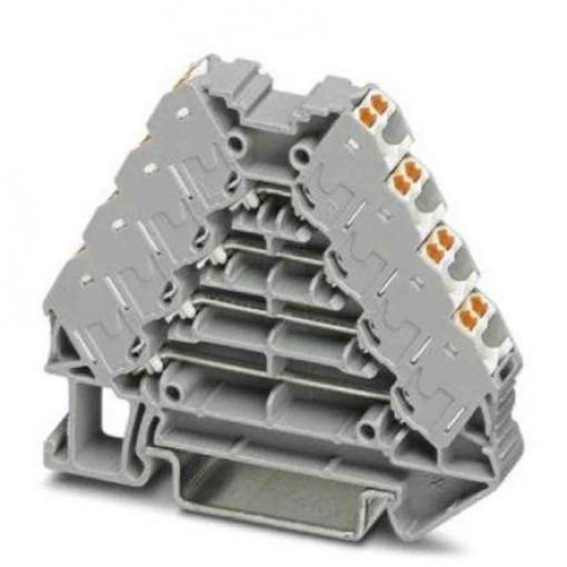 Phoenix Contact Svorkovnice na lištu DIN bez pojistky 3270115, řada: PTRV, 250 V Šedá 0.14 to 2.5 mm² 4 Zásuvný