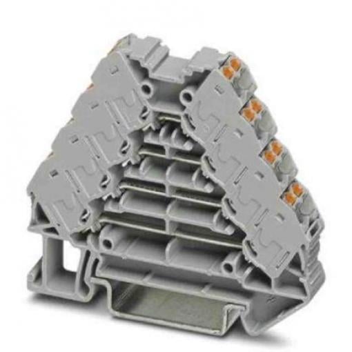 Phoenix Contact Svorkovnice na lištu DIN bez pojistky 3270117, řada: PTRV, 250 V Šedá 0.14 to 2.5 mm² 4 Zásuvný