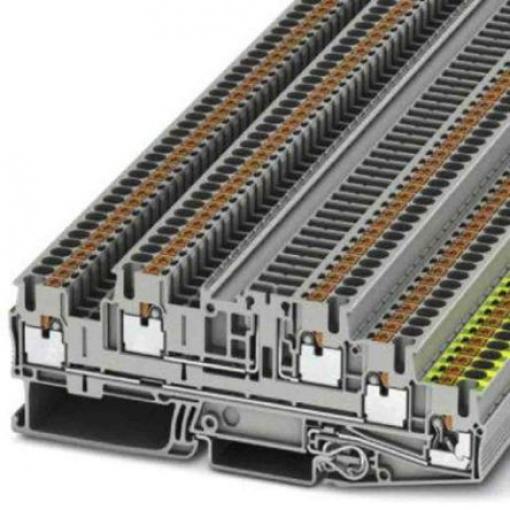 Phoenix Contact Svorkovnice pro montáž na lištu DIN 3210539, řada: PTB, 400 V Šedá 0.14 to 4 mm² 3 Zásuvný