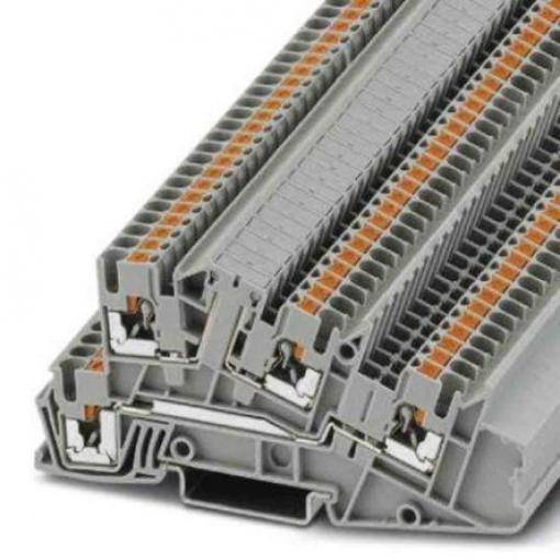 Phoenix Contact Svorkovnice na lištu DIN bez pojistky 3213945, 400 V Šedá 0.14 to 4 mm² 3 Zásuvný