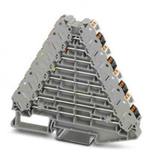 Phoenix Contact Svorkovnice na lištu DIN bez pojistky 3270250, řada: PTRV, 250 V Šedá 0.14 to 2.5 mm² 8 Zásuvný