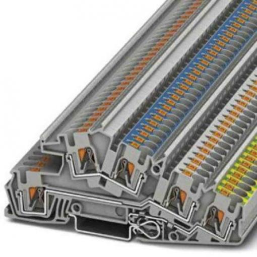 Phoenix Contact Svorkovnice pro montáž na lištu DIN 3214049, řada: PTI, 400 V Šedá 0.2 to 6 mm² 3 Zásuvný