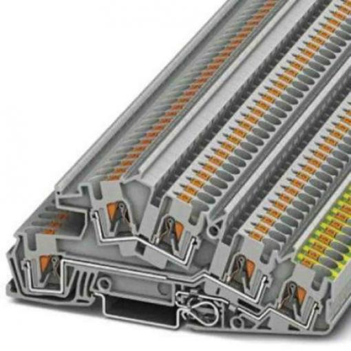 Phoenix Contact Svorkovnice pro montáž na lištu DIN 3214050, řada: PTI, 400 V Šedá 0.2 to 6 mm² 3 Zásuvný