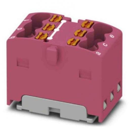 Phoenix Contact Distribuční blok, počet cest: 6, 450 V 17.5A Růžová
