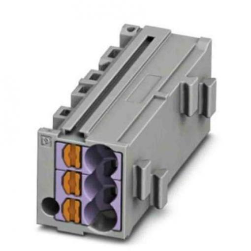 Phoenix Contact Zásuvný blok Terminal, řada: PTMC 0.14 to 2.5 mm², Lišta DIN Šedá, počet cest: 1 17.5A, 14/26 AWG, 500 V
