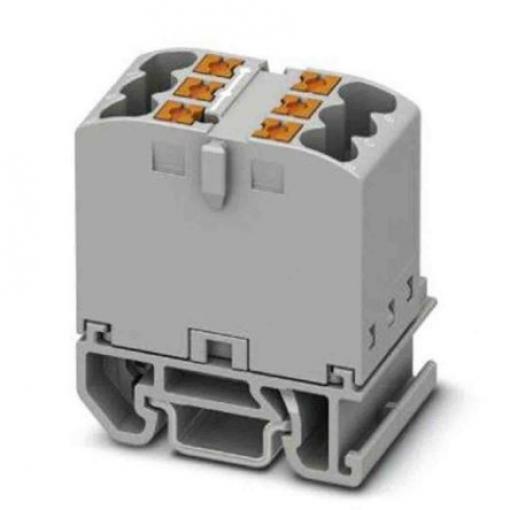 Phoenix Contact Distribuční blok, počet cest: 6, 690 V 24A Šedá