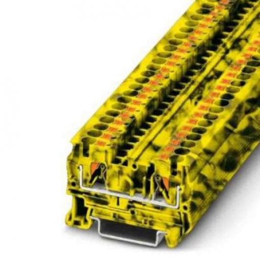 Phoenix Contact Svorkovnice na lištu DIN bez pojistky 1077082, řada: PT, 800 V Černá, Žlutá 0.2 to 6 mm² 1 Zásuvný