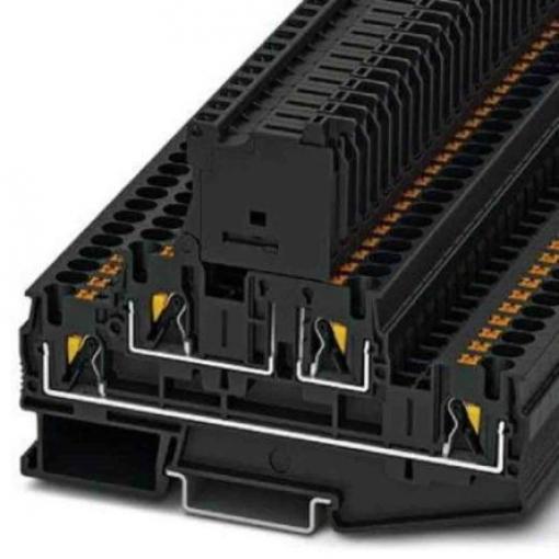 Phoenix Contact Svorkovnice na lištu DIN s pojistkou 3211890, řada: PTTB, 500 V Černá 0.2 to 6 mm² 2 Zásuvný Jištěný