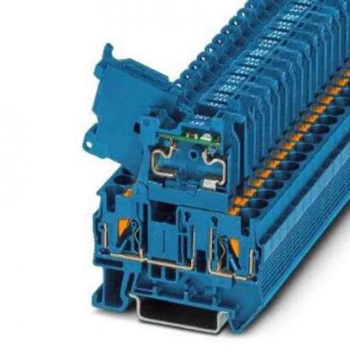 Phoenix Contact Svorkovnice na lištu DIN s pojistkou 3211905, řada: PT, 24 V Modrá 0.2 to 6 mm² 1 Zásuvný Jištěný