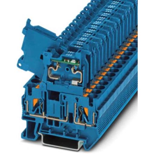 Phoenix Contact Svorkovnice na lištu DIN s pojistkou 3211908, řada: PT, 250 V Modrá 0.2 to 6 mm² 1 Zásuvný Jištěný