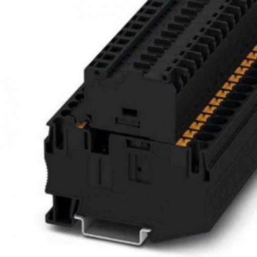 Phoenix Contact Svorkovnice na lištu DIN s pojistkou 3211868, řada: PT, 60 V Černá 0.5 to 10 mm² 1 Zásuvný Jištěný