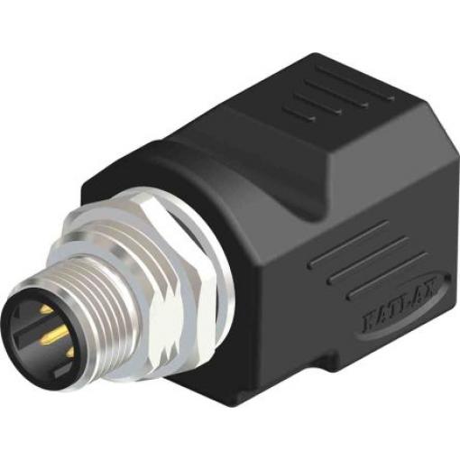 RS PRO Adaptér pro kulaté konektory, orientace těla: Pravý úhel 1 M12 Vnější, 70 °C 1, 0 °C, materiál kontaktu: Slitina