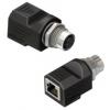 RS PRO Adaptér pro kulaté konektory, řada: CAF, orientace těla: Rovný M12, 70 °C, 0 °C RJ45 Female Vnitřní