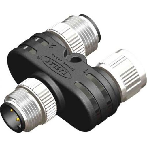 RS PRO Přípojka, orientace těla: Pravý úhel 1 M12, 85 °C 2, -25 °C M12, IP67