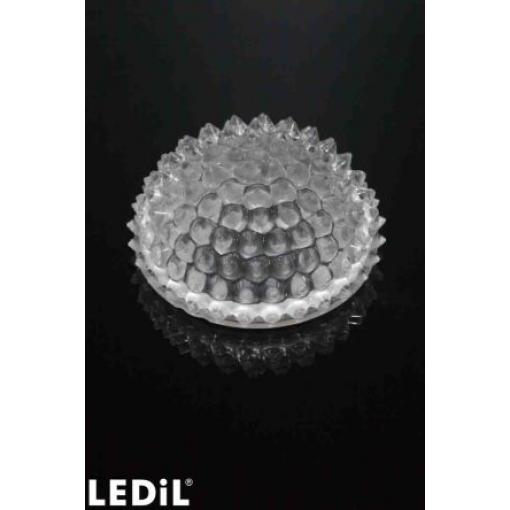 Čočka LED F15074_ZORYA-SC, řada: G2-ROSE-UV 1cestná Střední úhel vyzařování 25 ° 56 mm v prům. Čirá Silikon Čtvercový