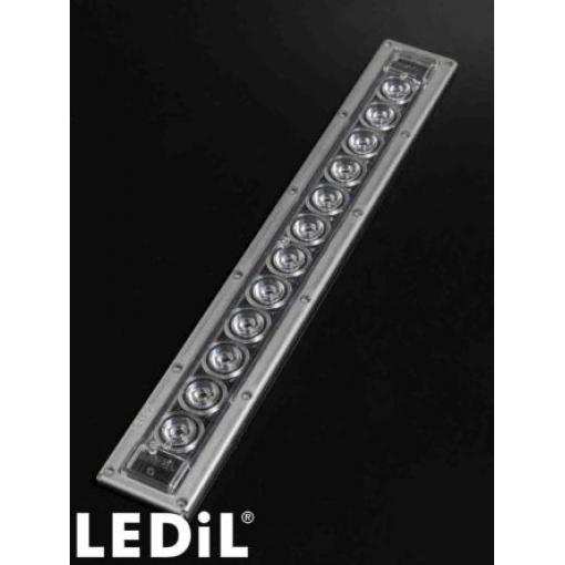 Čočka LED, řada: VIOLET-12X1 12cestná 20 ° Čirá Silikon Obdélníková Ledil
