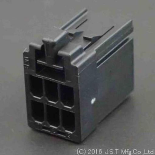 JST Pouzdro pro konektor PCB, řada: J2000 Vnitřní, rozteč: 2.5 mm, počet kontaktů: 6, počet řad: 2, orientace těla: